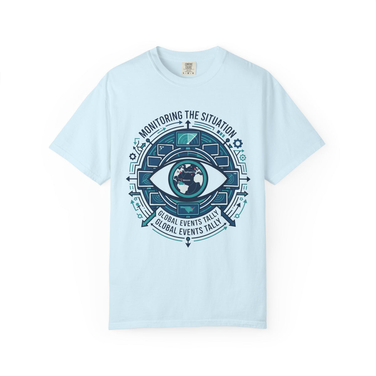 Color: Chambray | Monitoring the Situation Unisex Garment-Dyed Tee