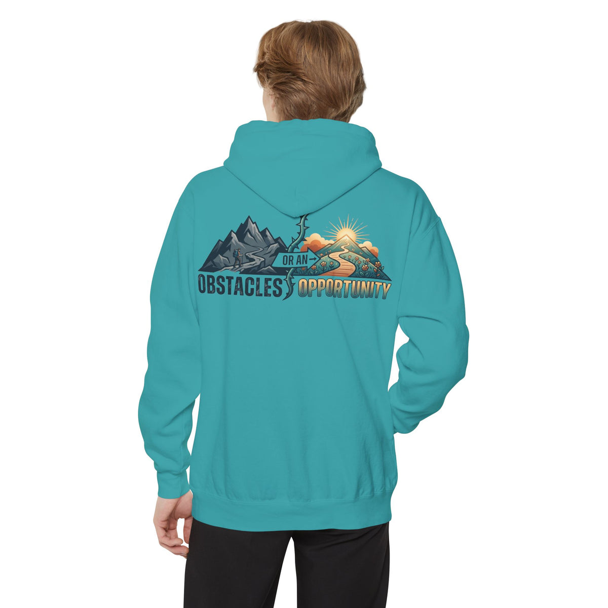 Color: Seafoam | Obstacle Or An Opportunity Garment-Dyed Hoodie