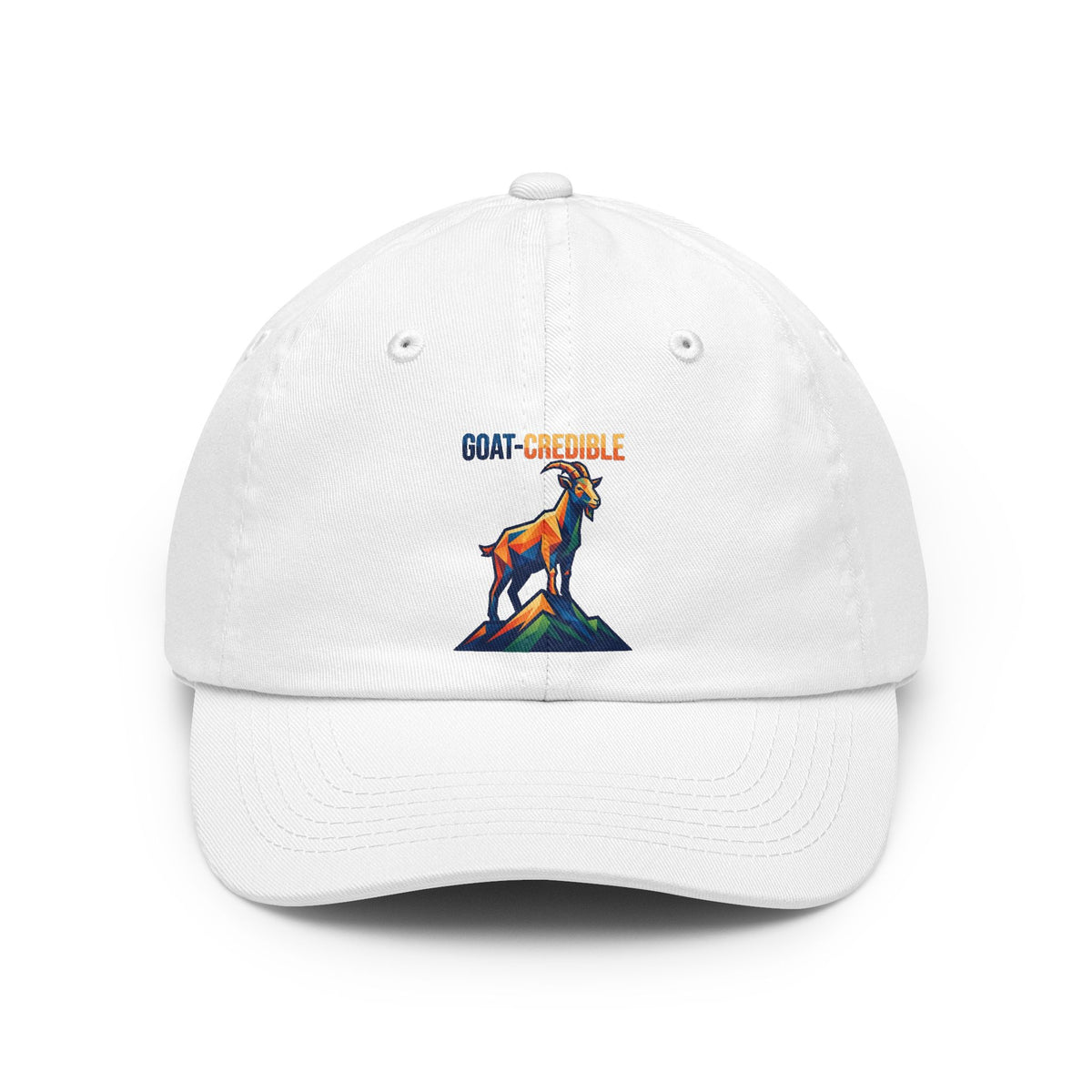 Color: White | Goat Credible Dad Hat
