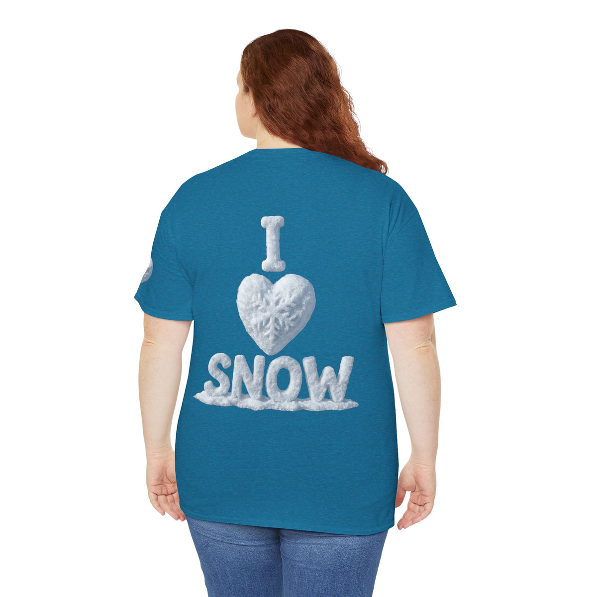 Color: Antique Sapphire | I Love Snow Premium Graphic Tee
