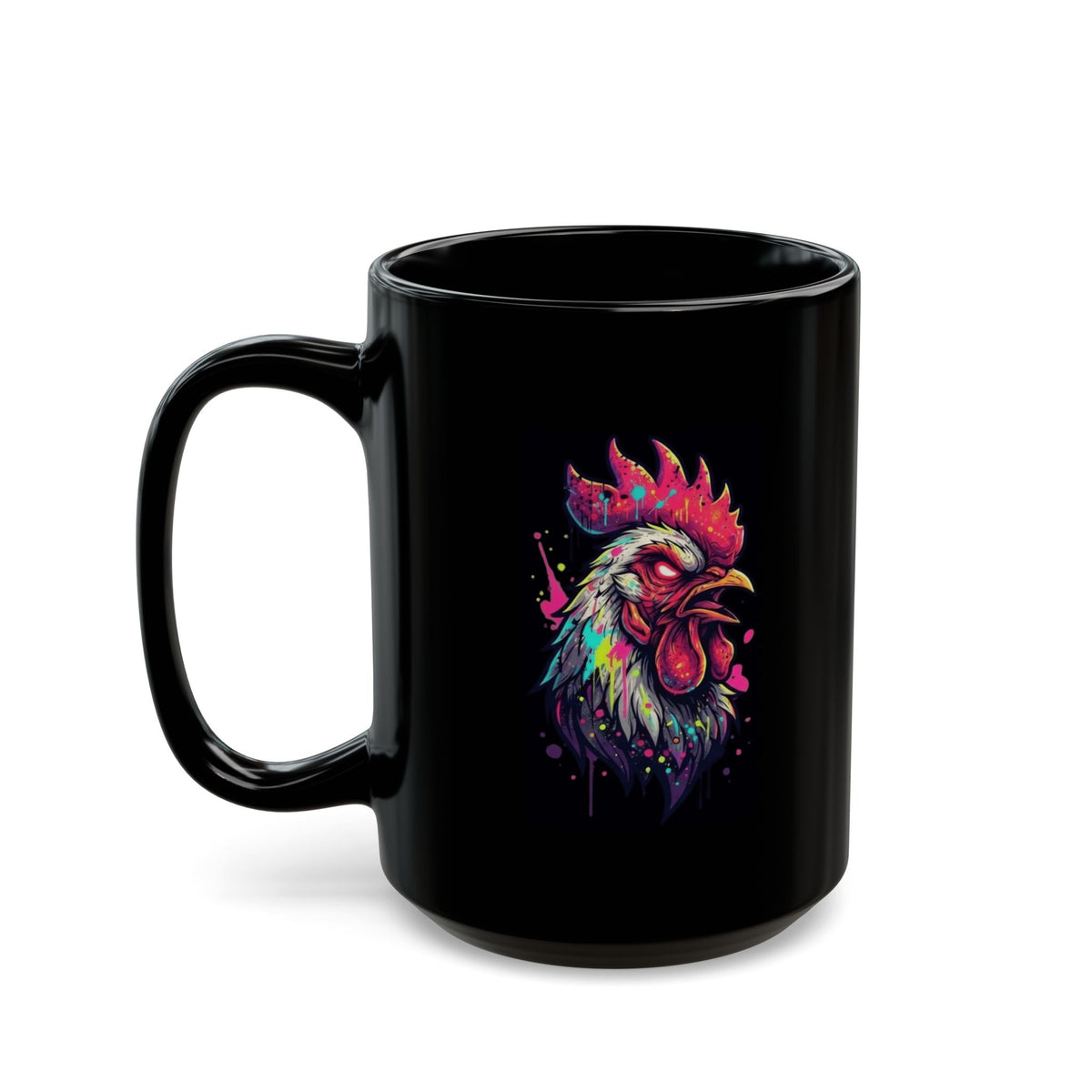 "Chickenshit" Black Ceramic Mug — Graphic