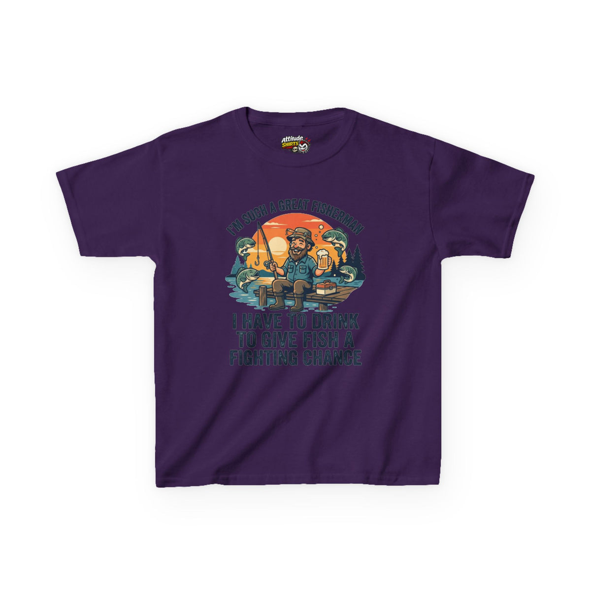"Drink to Give Fish a Fighting Chance" Kids Tee