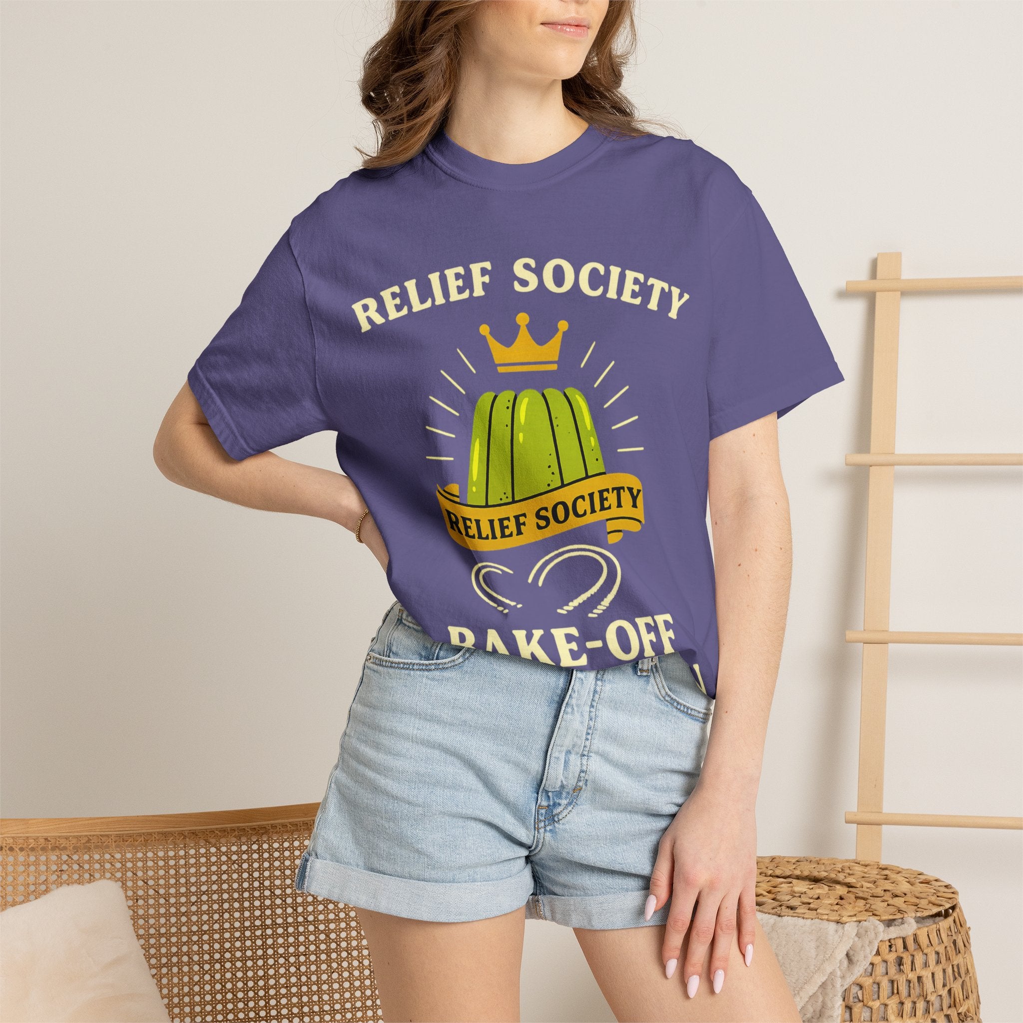 "Relief Society Bake-Off Champion" Unisex Garment-Dyed T-shirt