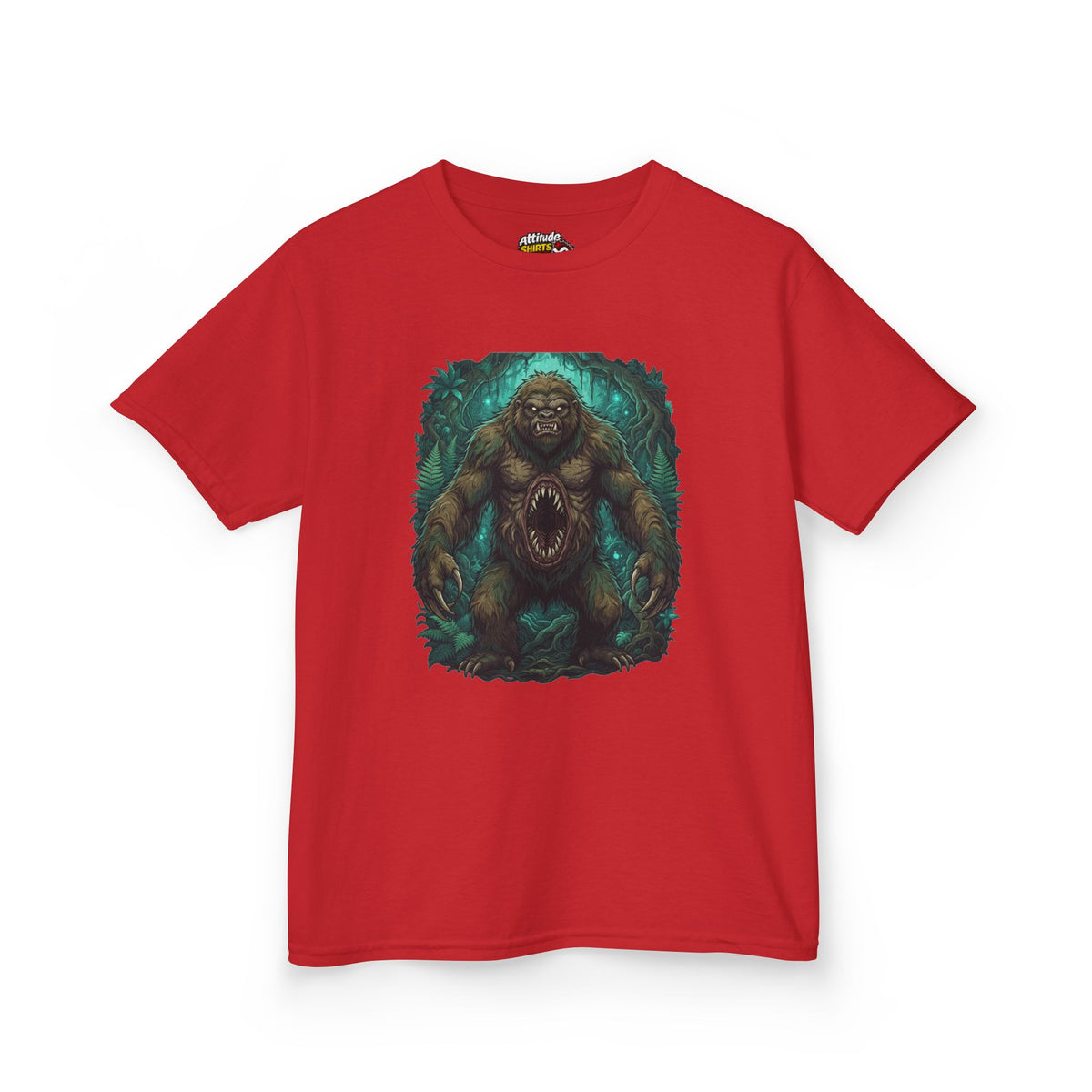 Color: Red | Mapinguari (Amazon Rainforest) Kids Tee