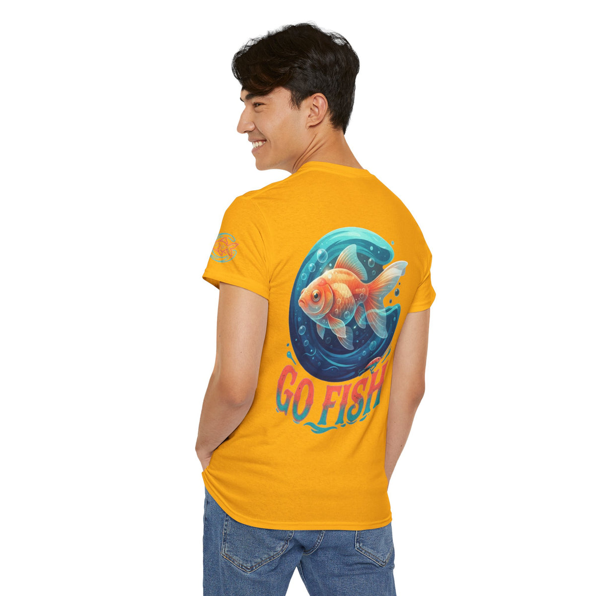 Color: Gold | Go Fish Premium Graphic Tee