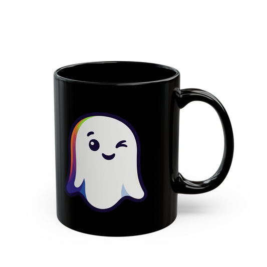 "I'm Just Here For The Thick Treat" Black Ceramic Mug — Graphic