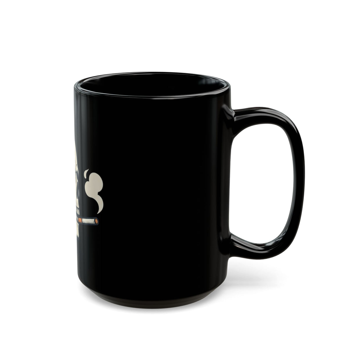 "Dead Inside Shit Outside" Black Ceramic Mug — Graphic