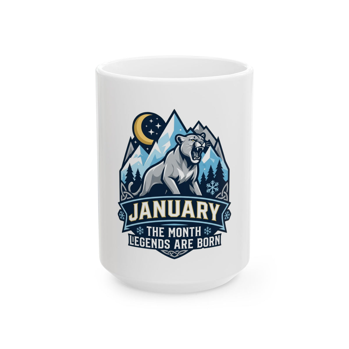 "January Legend" White Ceramic Mug