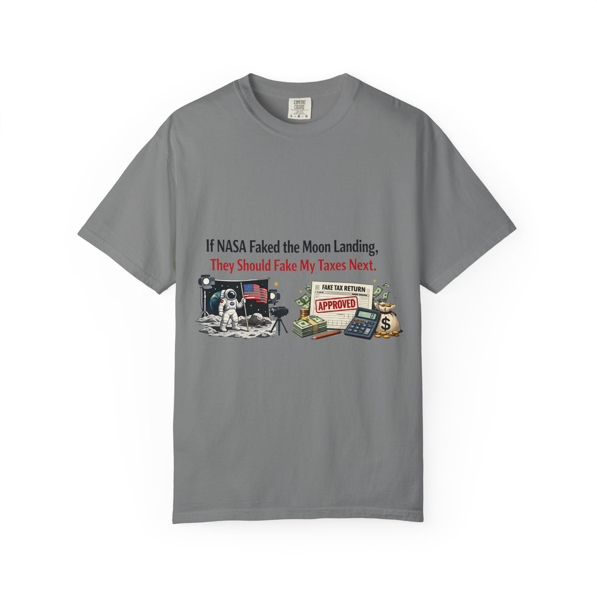 Color: Grey | They Lied About Both | Garment-Dyed Tee — AttitudeShirts
