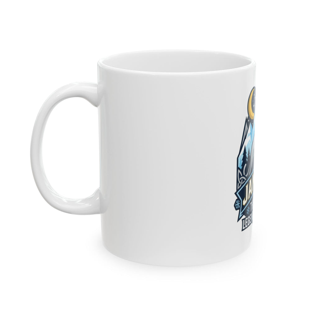 "January Legend" White Ceramic Mug
