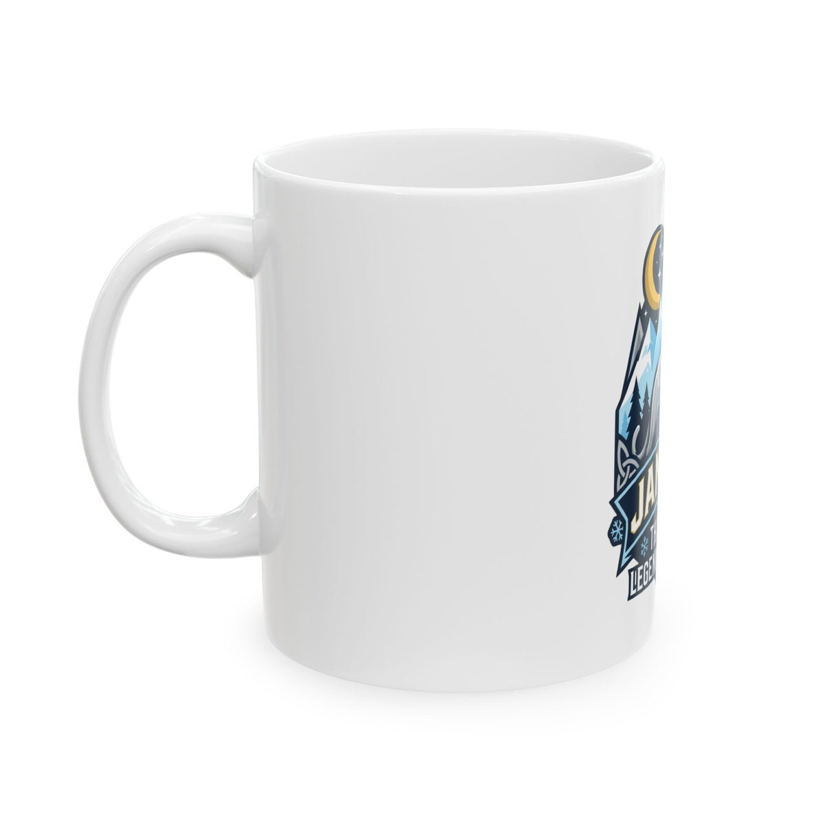 "January Legend" White Ceramic Mug