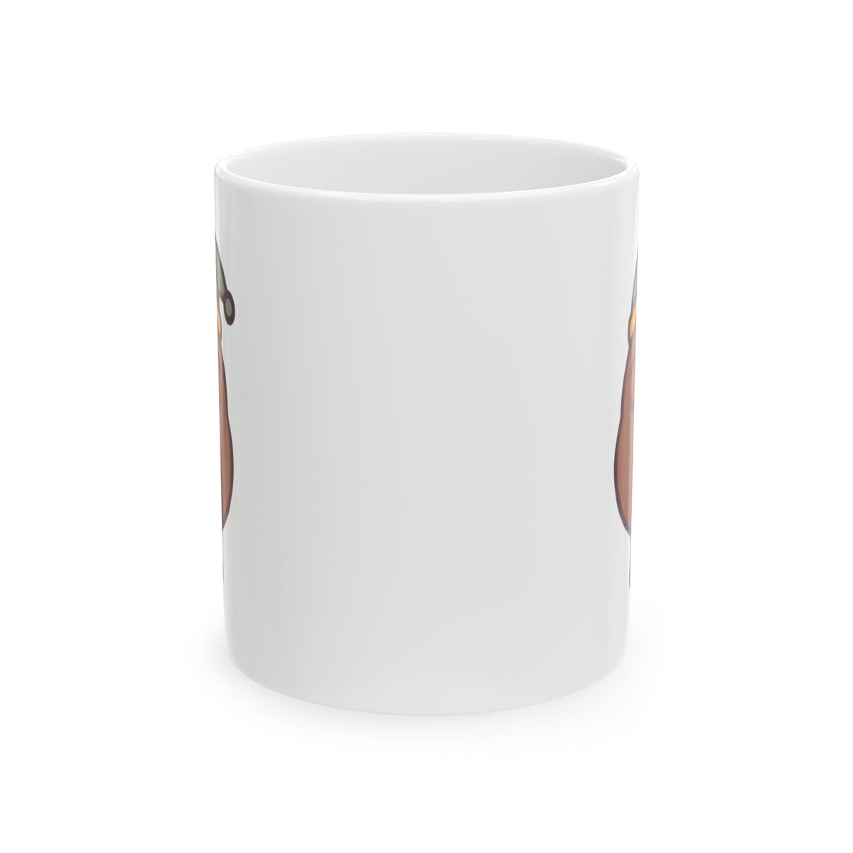 "The Turkey Made Me Do It" White Ceramic Mug — Graphic