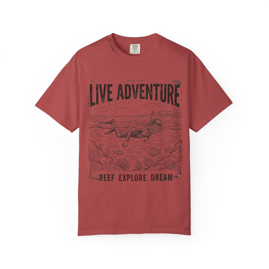"Live Adventure Surfing" Unisex Garment-Dyed Tee