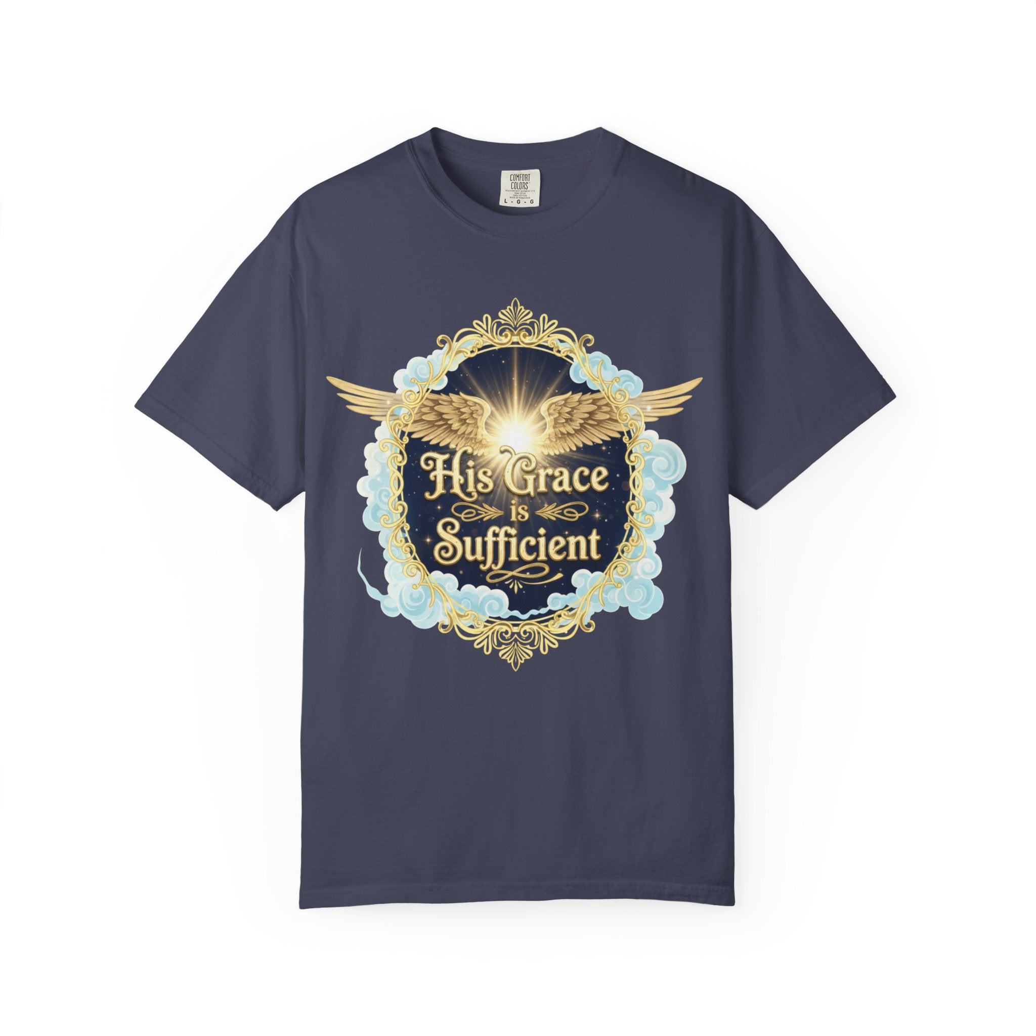 "His Grace is Sufficient" Unisex Garment-Dyed T-shirt