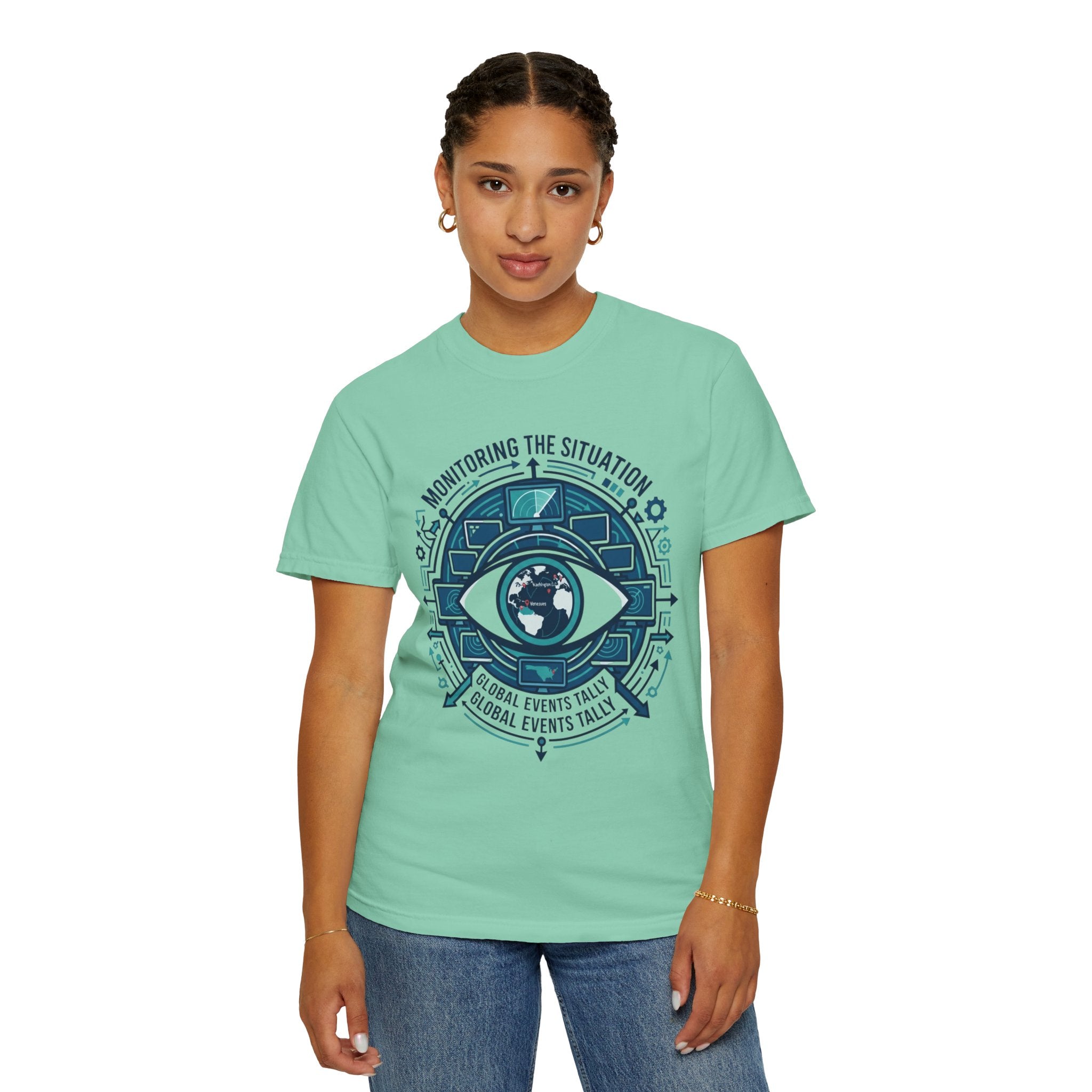 "Monitoring the Situation" Unisex Garment-Dyed Tee