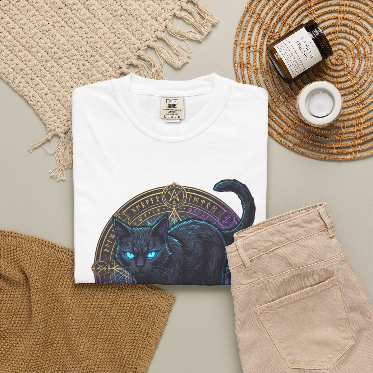 "Guardian of the Book of Shadows" Unisex Garment-Dyed Tee