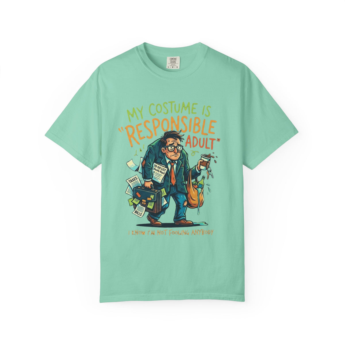Color: Island Reef | Responsible Adult Costume Unisex Garment-Dyed Tee