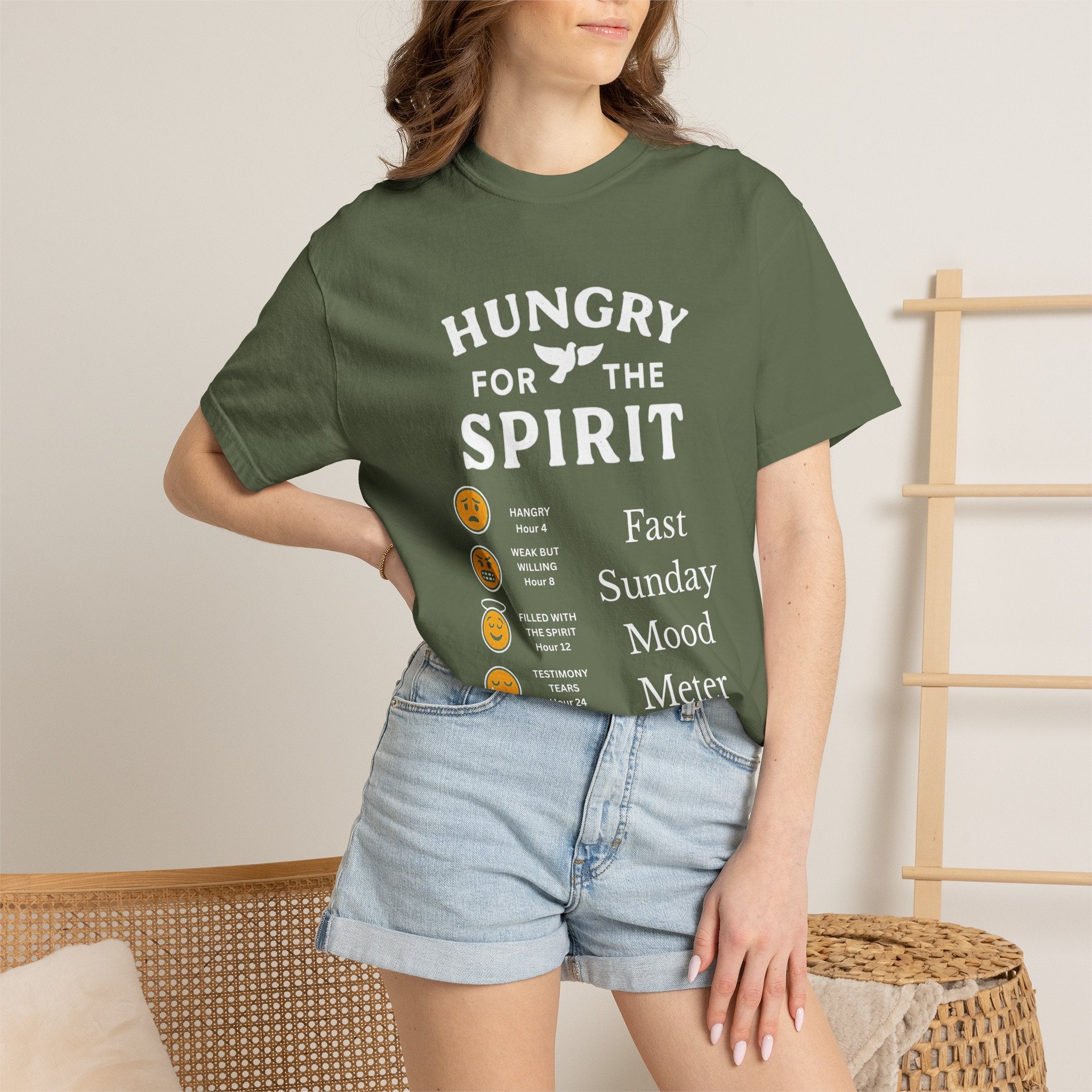 "Fast Sunday Mood Meter" Unisex Garment-Dyed T-shirt