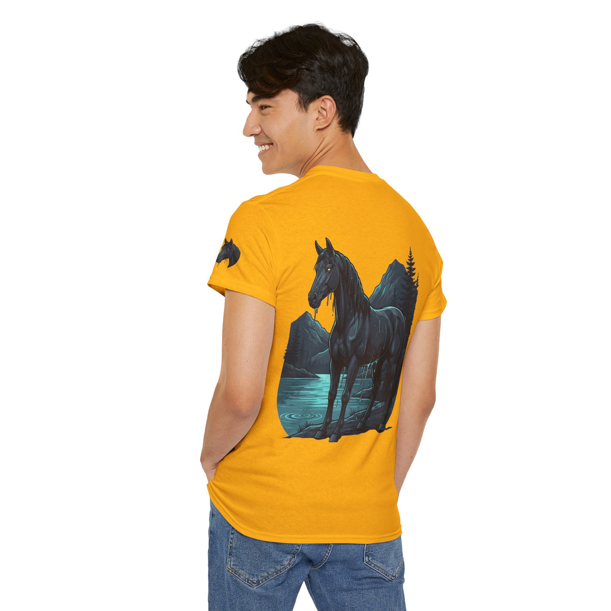 Color: Gold | Kelpie (Scottish Folklore) Premium Graphic Tee