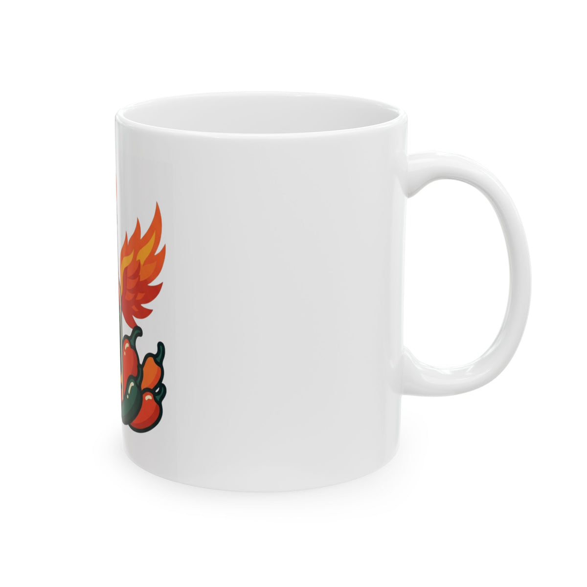 "Burns Coming Out" White Ceramic Mug — Graphic