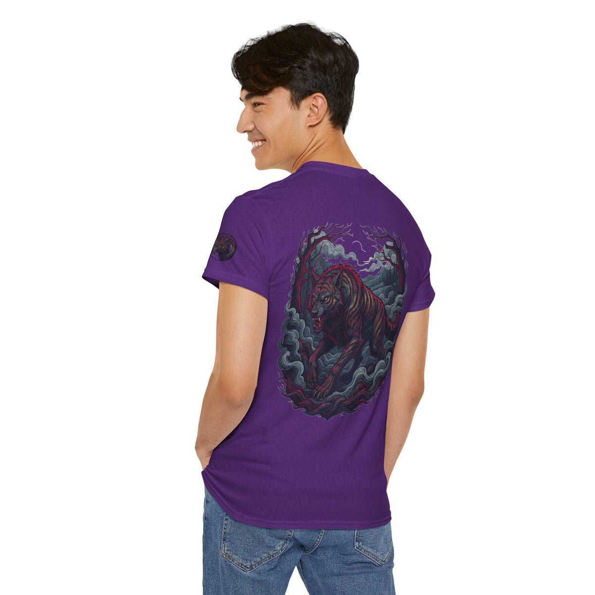 Color: Purple | The Beast of Gévaudan (France) Premium Graphic Tee