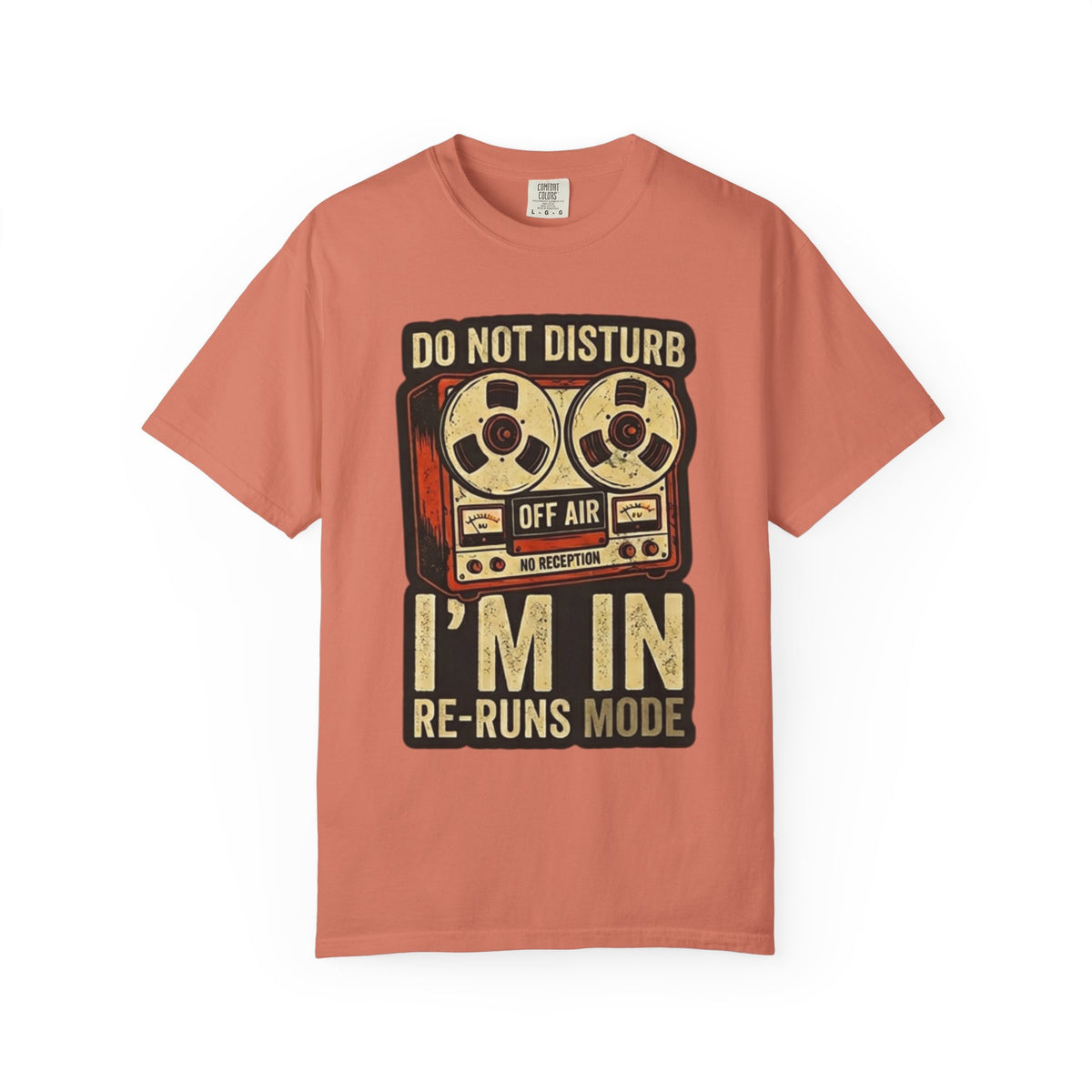 Color: Terracotta | Reruns Mode Unisex Garment-Dyed Tee