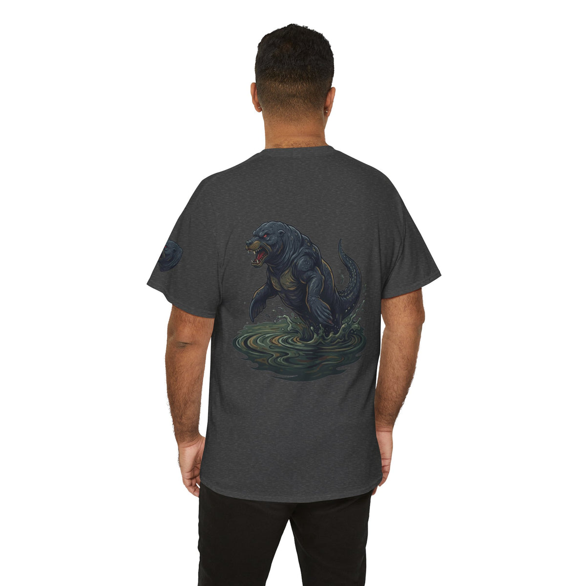 Color: Dark Heather | Bunyip (Australian Aboriginal Mythology) Premium Graphic Tee
