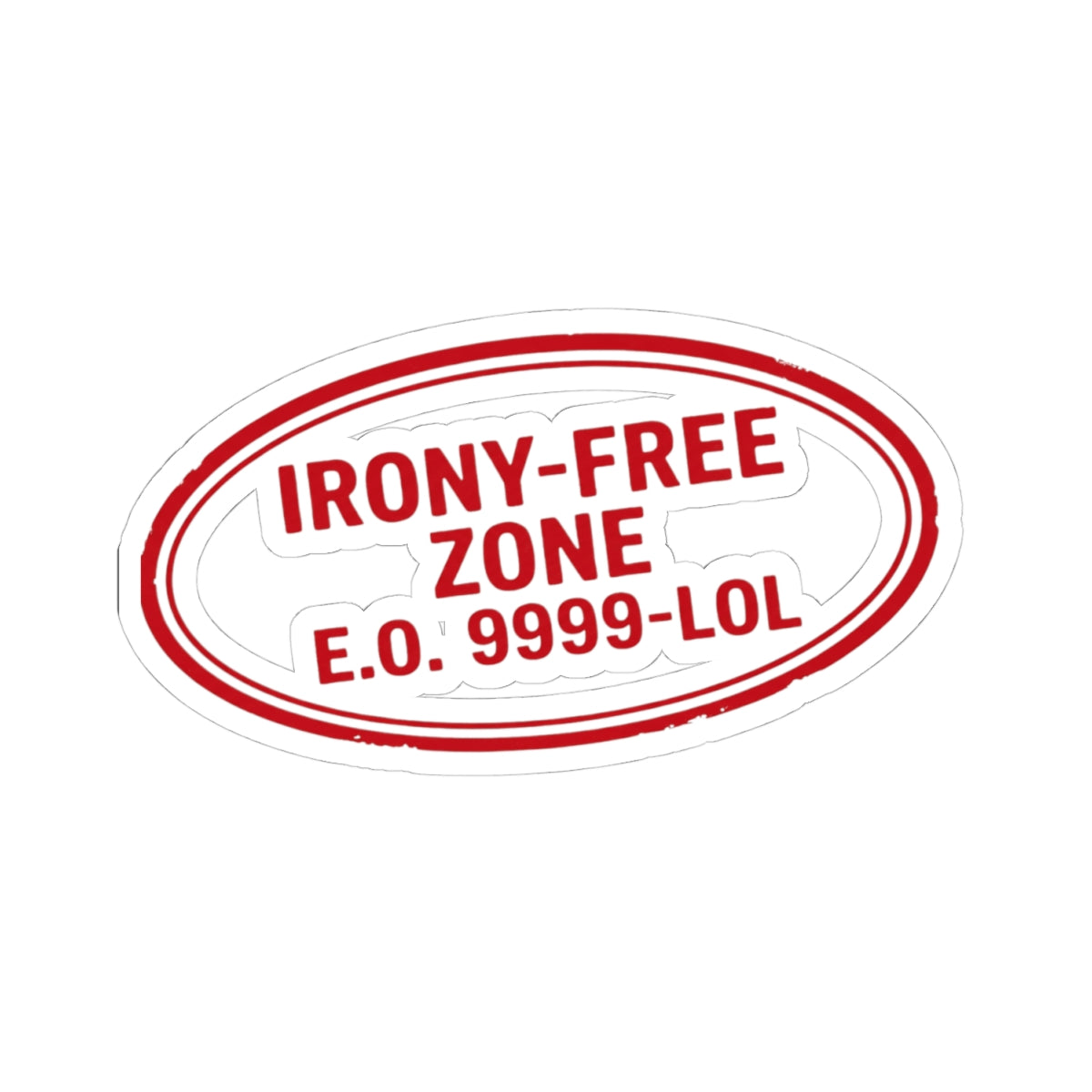 "Irony Free" Sticker