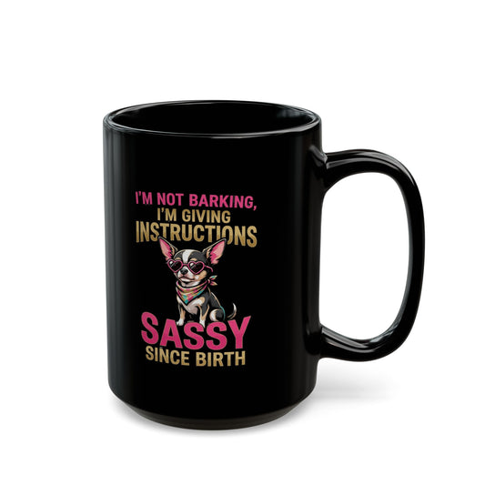 "Sassy Since Birth" Black Ceramic Mug
