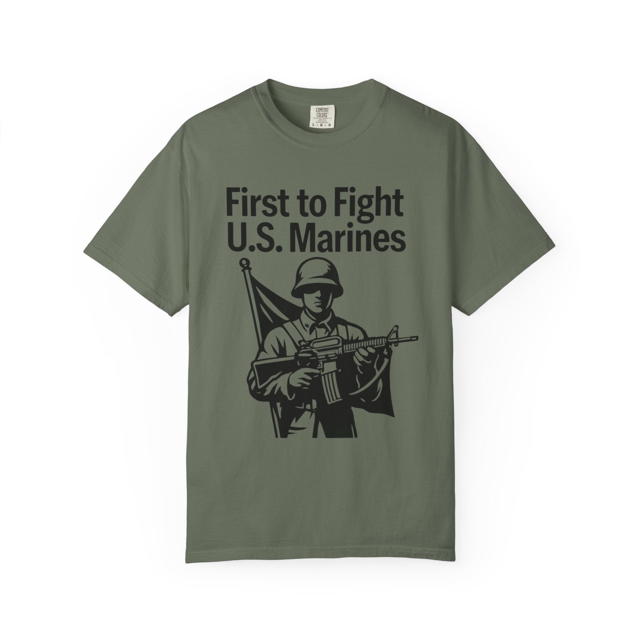 "First to Fight" Unisex Garment-Dyed T-shirt