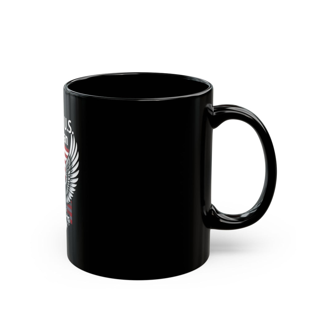 "Proud Veteran" Black Ceramic Mug