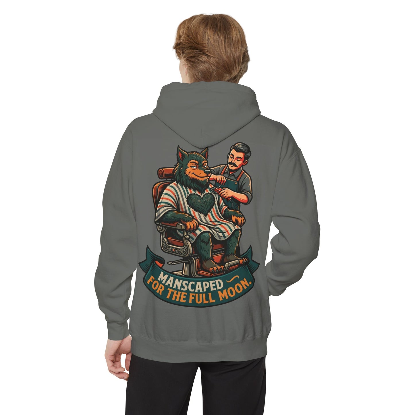 "Manscaped for the Full Moon" Garment-Dyed Hoodie