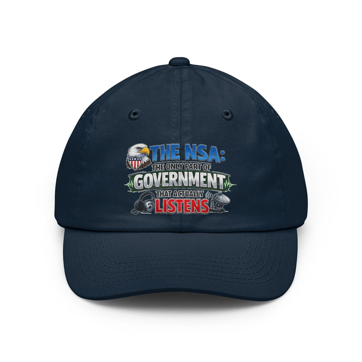 Color: Navy | They're Always Listening - Classic | Dad Hat — AttitudeShirts