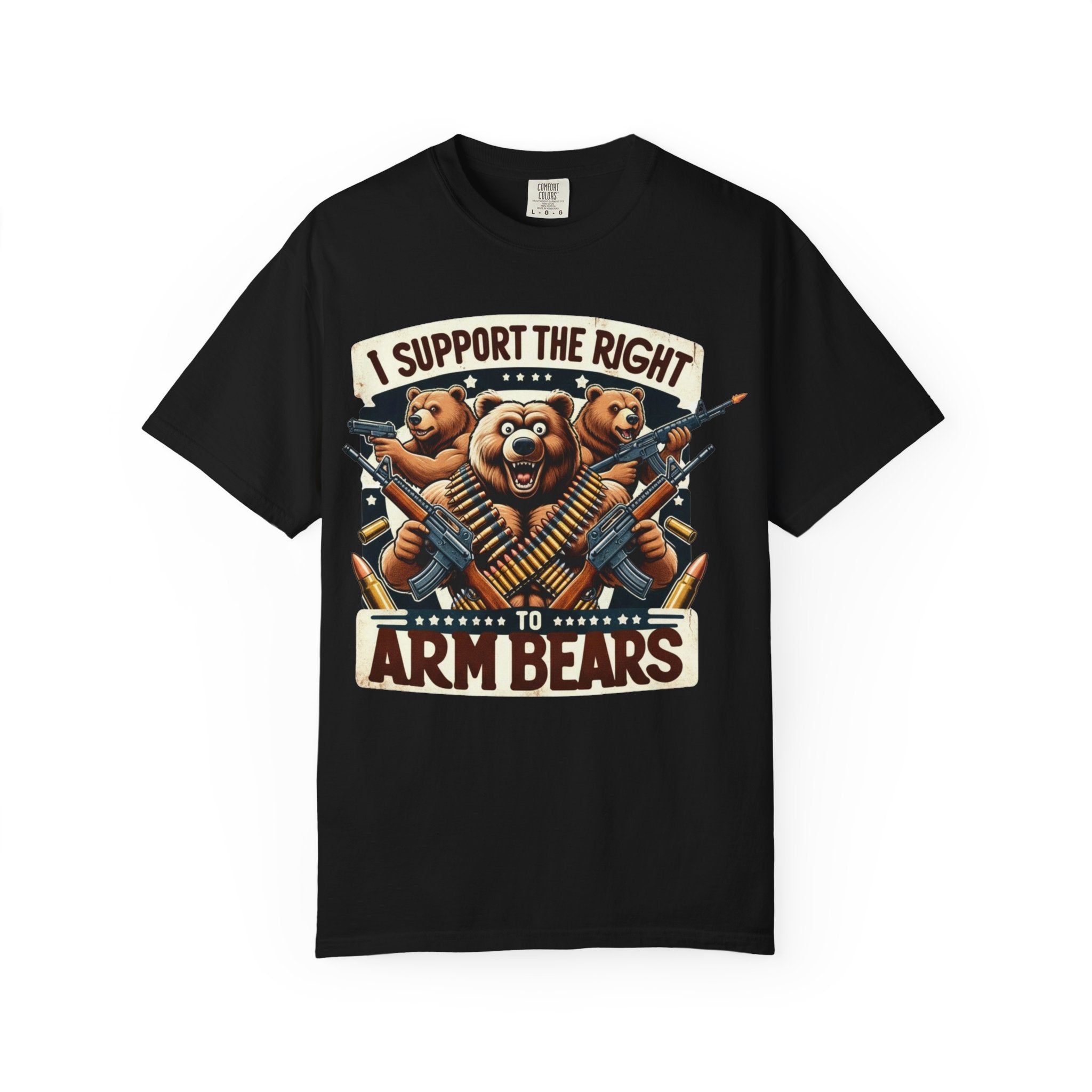 "The Right to Arm Bears (Tactical Trio)" Unisex Garment-Dyed T-shirt
