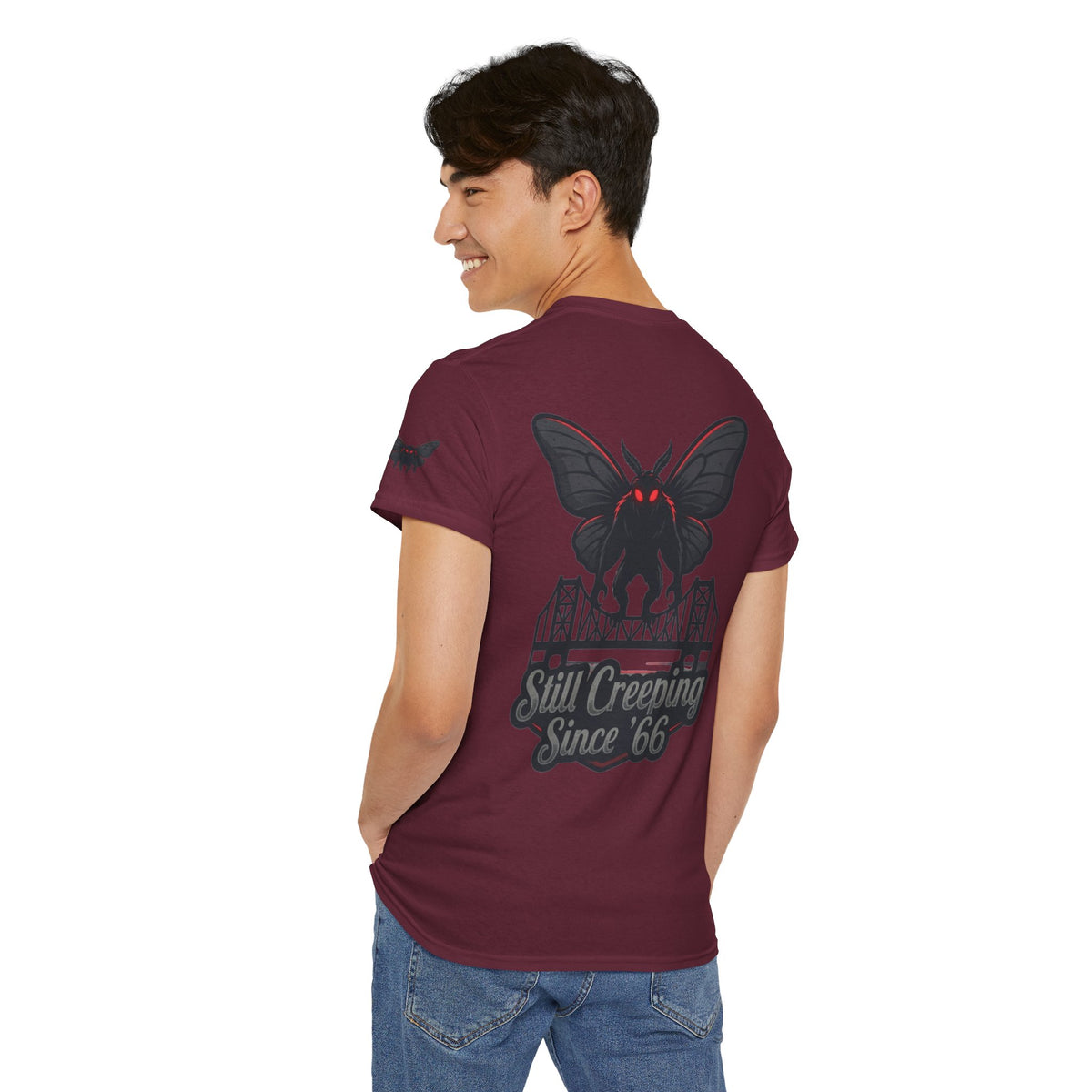 Color: Maroon | Mothman (West Virginia, USA) Premium Graphic Tee