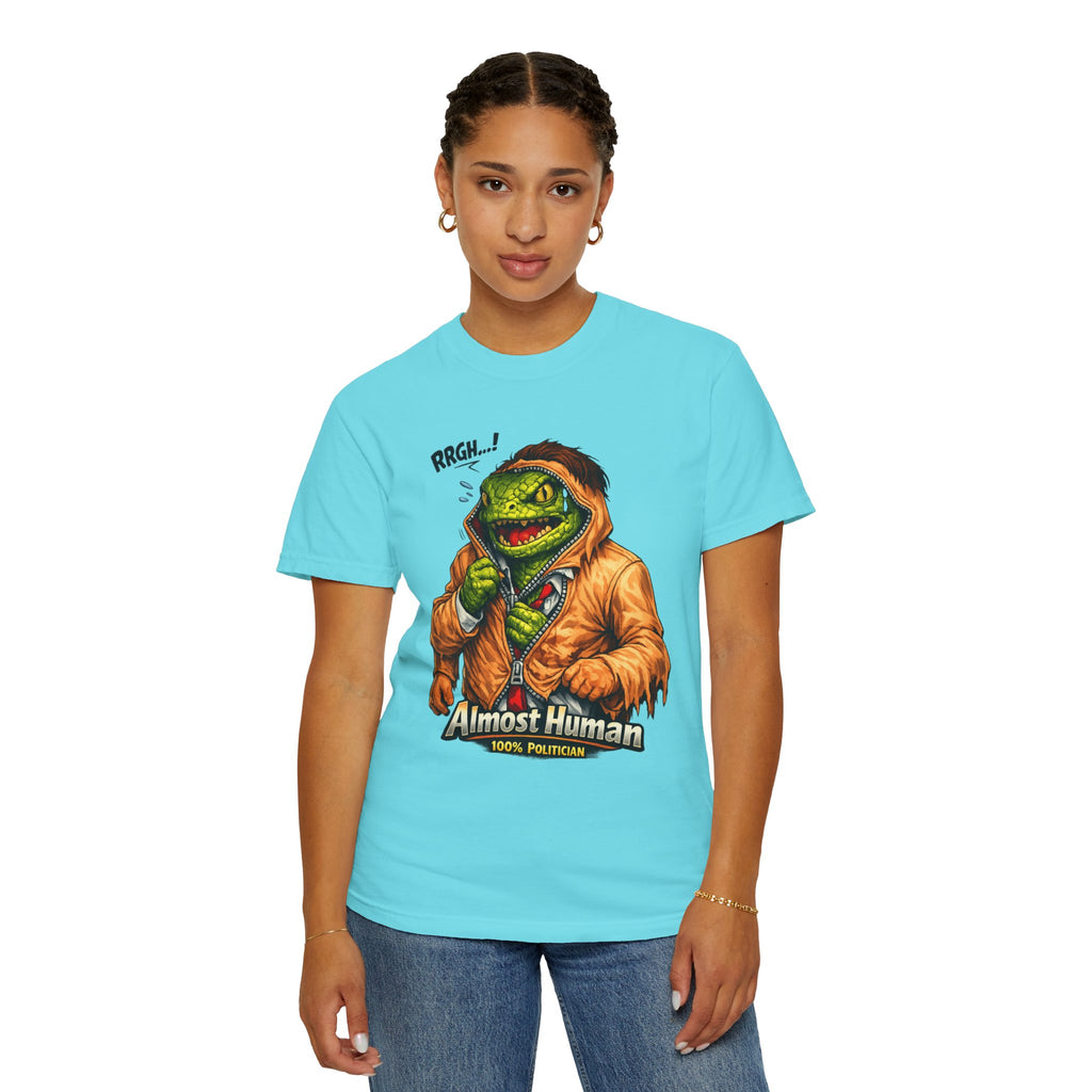 "Almost Human" Unisex Garment-Dyed T-shirt