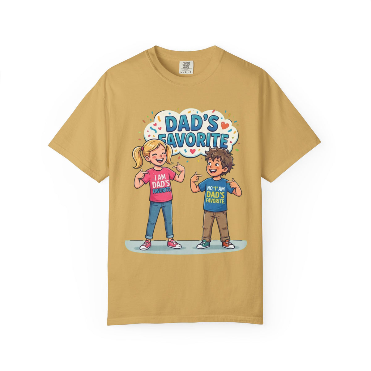 Color: Mustard | Dad's Favorite Unisex Garment-Dyed Tee