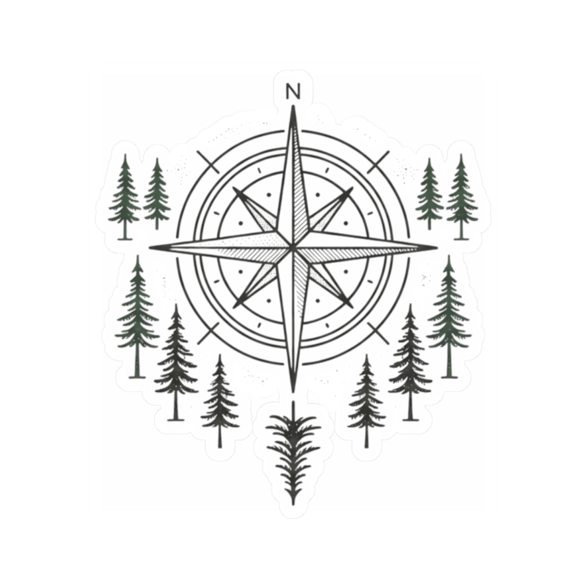 "Compass" Sticker