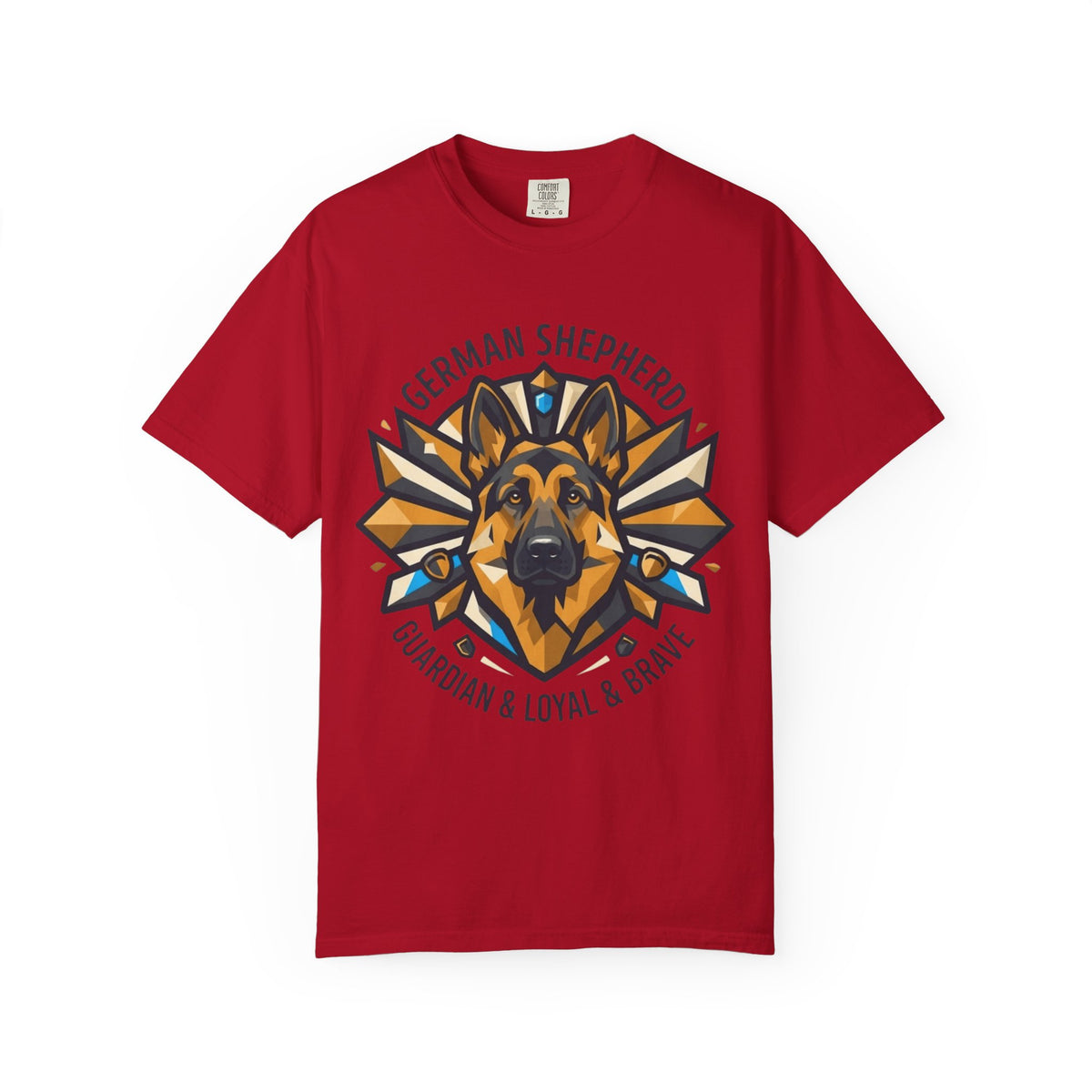 "German Shepherd Guardian Loyal Brave" Unisex Garment-Dyed Tee