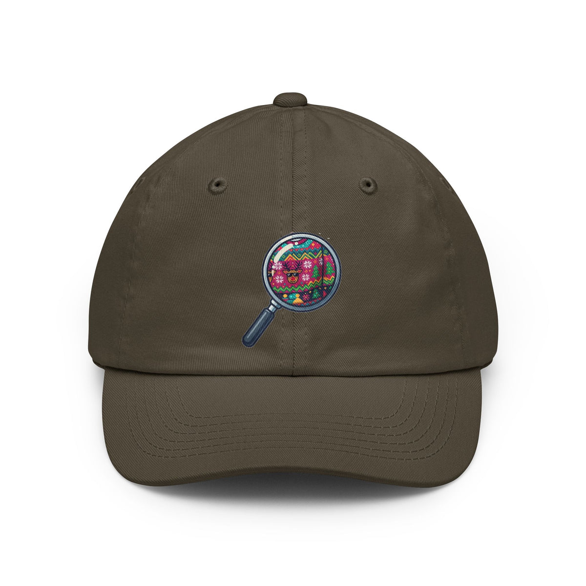 Color: Olive | Ugly Sweater Dad Hat — Graphic