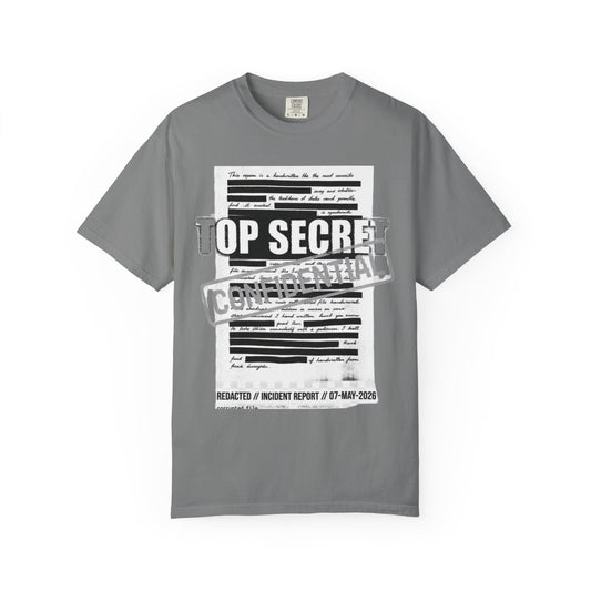 Color: Grey | Classified Information Enthusiast | Garment-Dyed Tee — AttitudeShirts