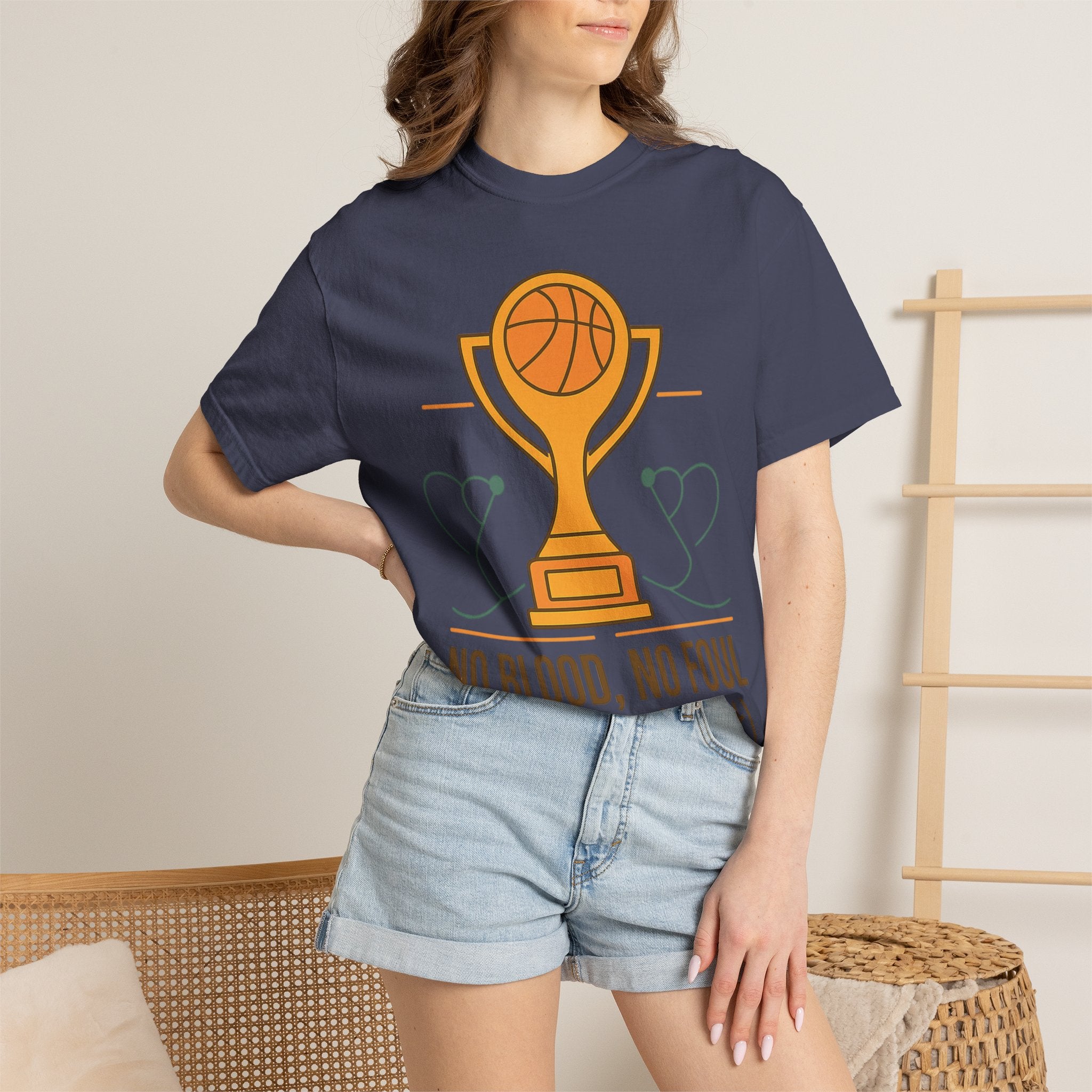 "No Blood, No Foul" Unisex Garment-Dyed T-shirt