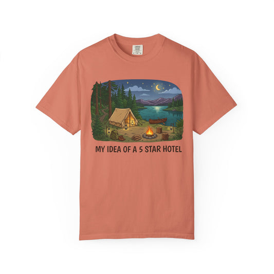 Color: Terracotta | Five Star Hotel Unisex Garment-Dyed Tee