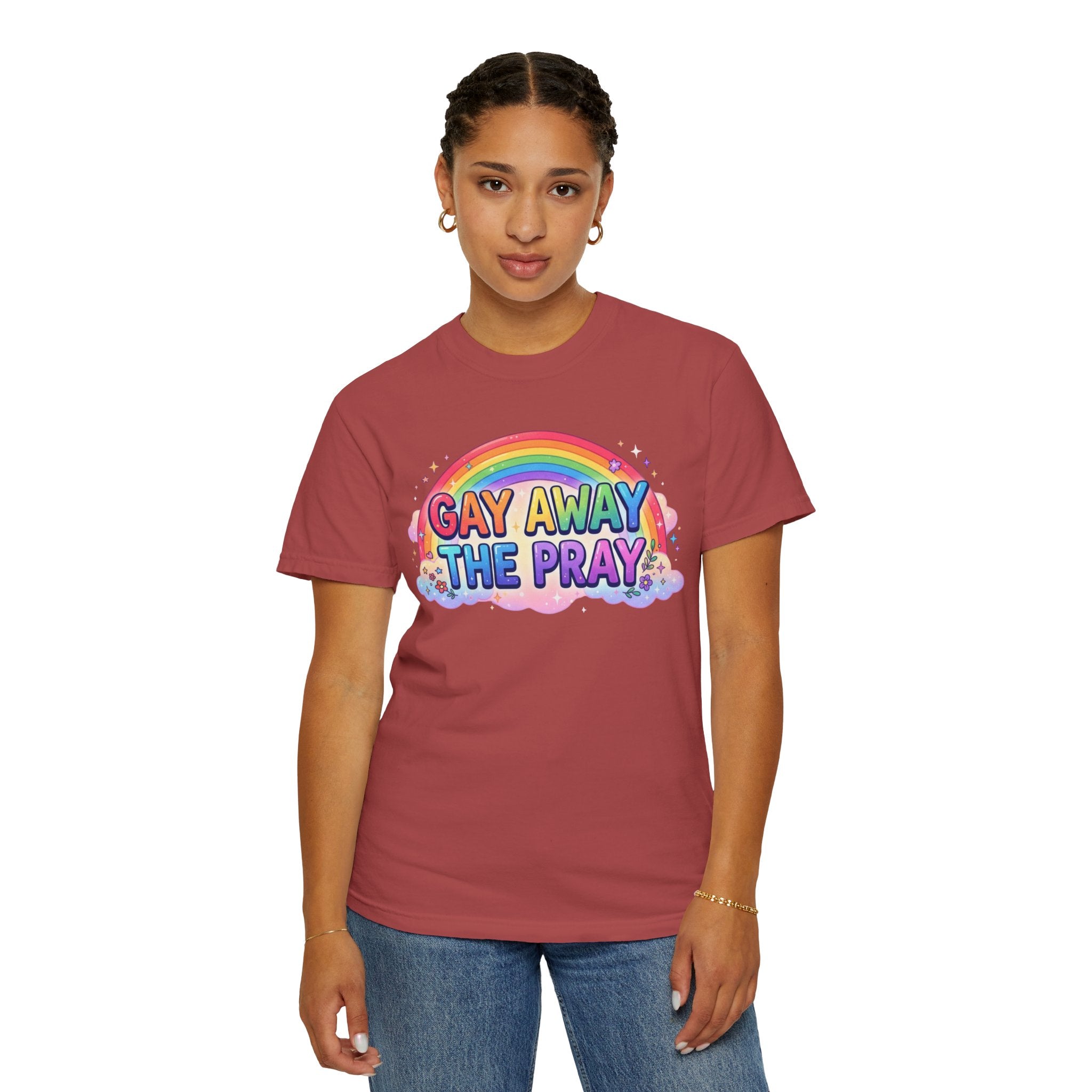 "Gay Away The Pray" Unisex Garment-Dyed Tee