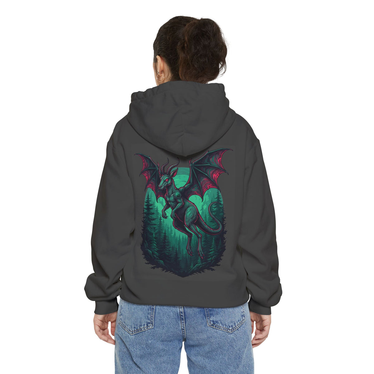 Color: Pepper | The Jersey Devil (New Jersey, USA) Garment-Dyed Hoodie
