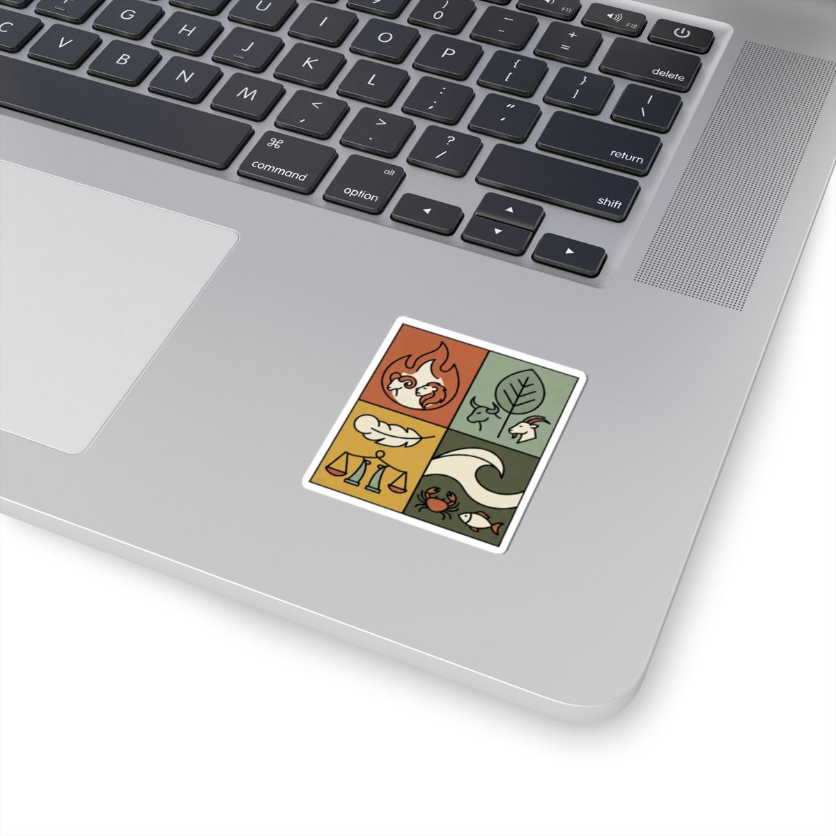 "Four Elements- Fire, Earth, Air, Water" Sticker — Main
