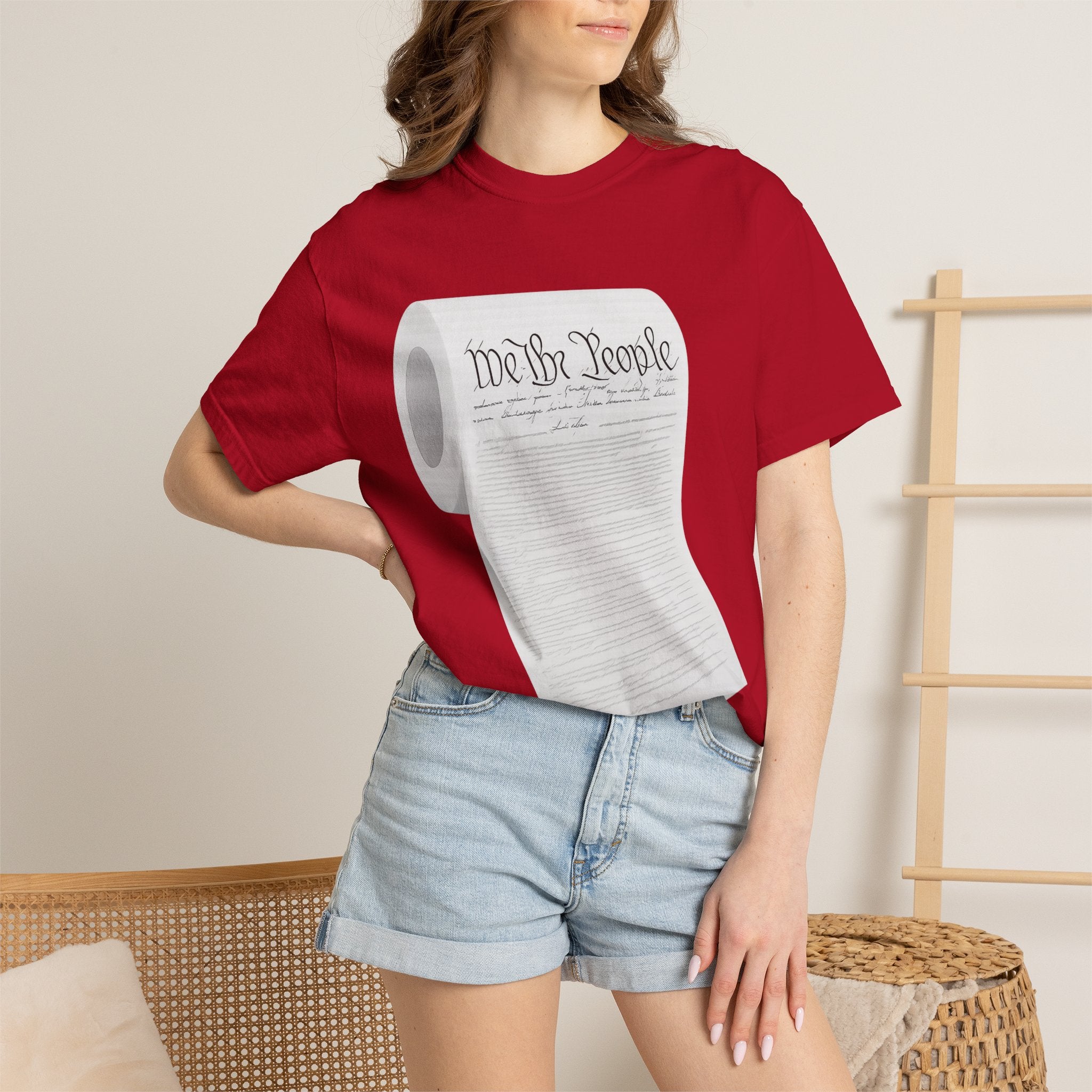 "Toilet Paper Constitution"  Unisex Garment-Dyed T-shirt