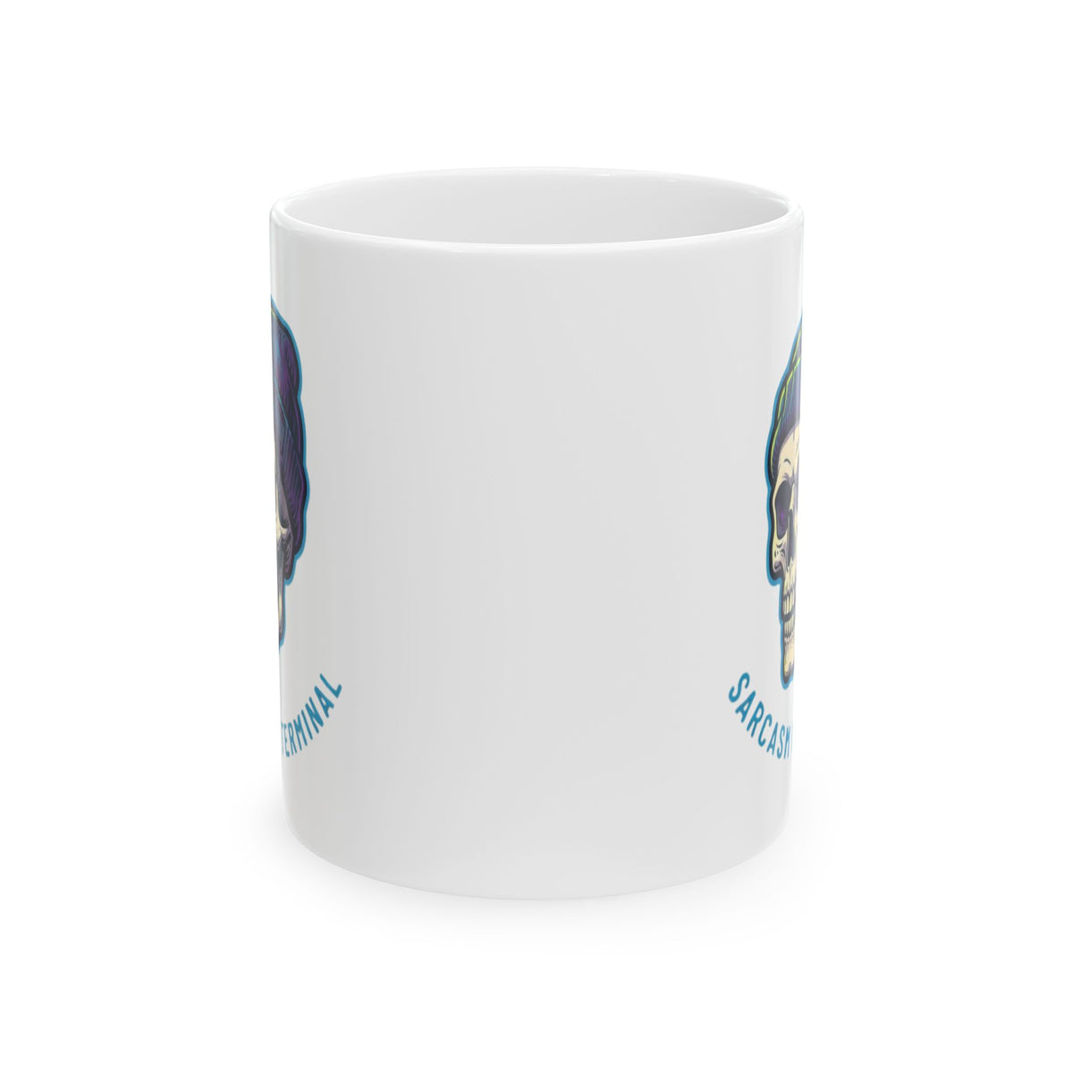 "Cancer Sucks But My Sarcasm Is Terminal" White Ceramic Mug — Graphic