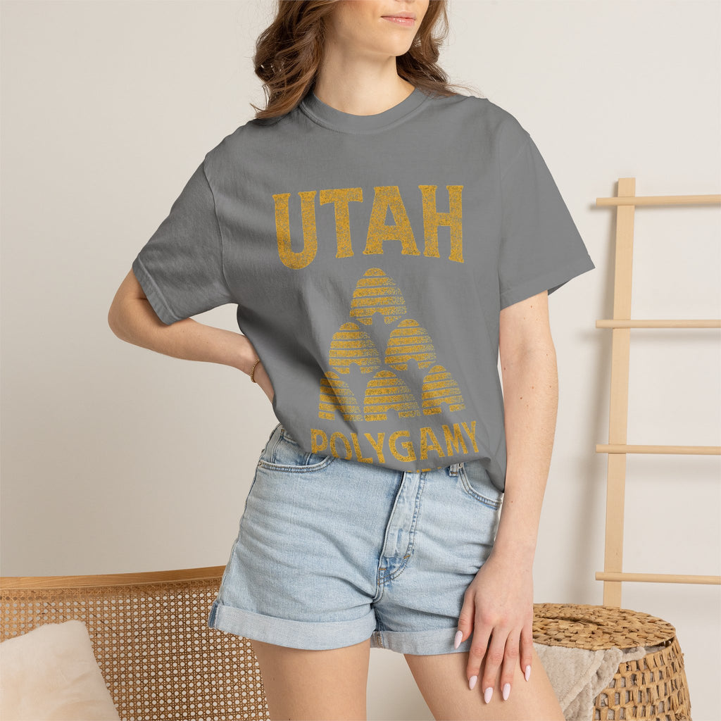 "Utah Polygamy - When One Isn't Enough" Unisex Garment-Dyed T-shirt