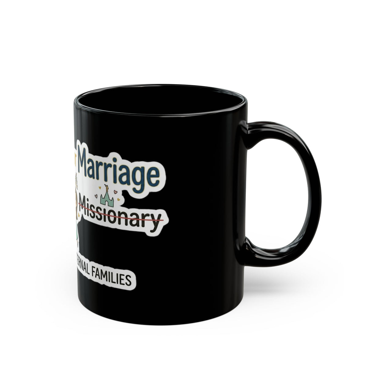 "RM=Ready for Marriage" Black Ceramic Mug